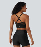 Brassière de sport yoga maintien léger col U ajouré OneForm Seamless Flow