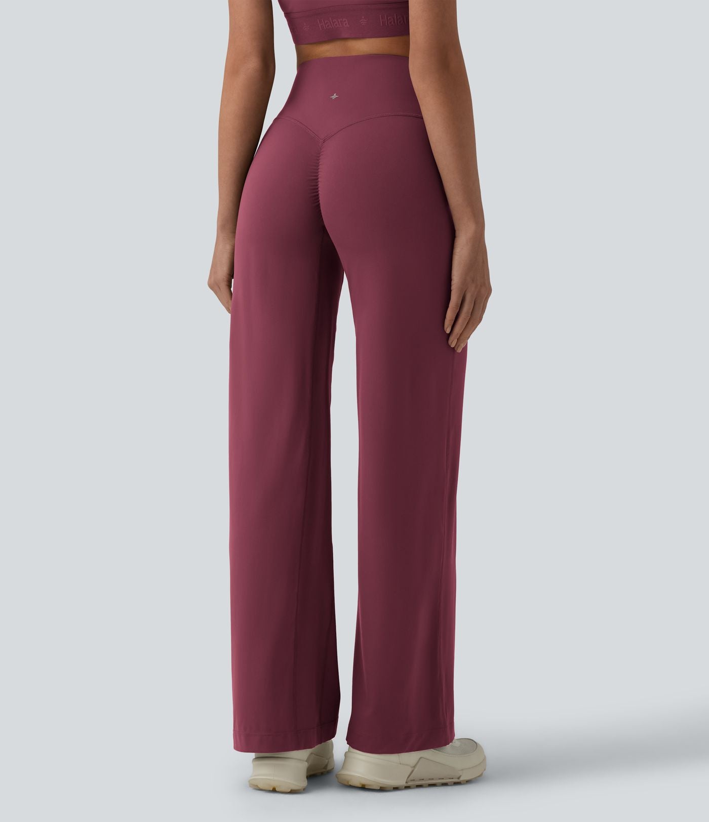 SoftlyZero™ Pantalon yoga coupe droite gainant taille haute à fronces - UPF50+