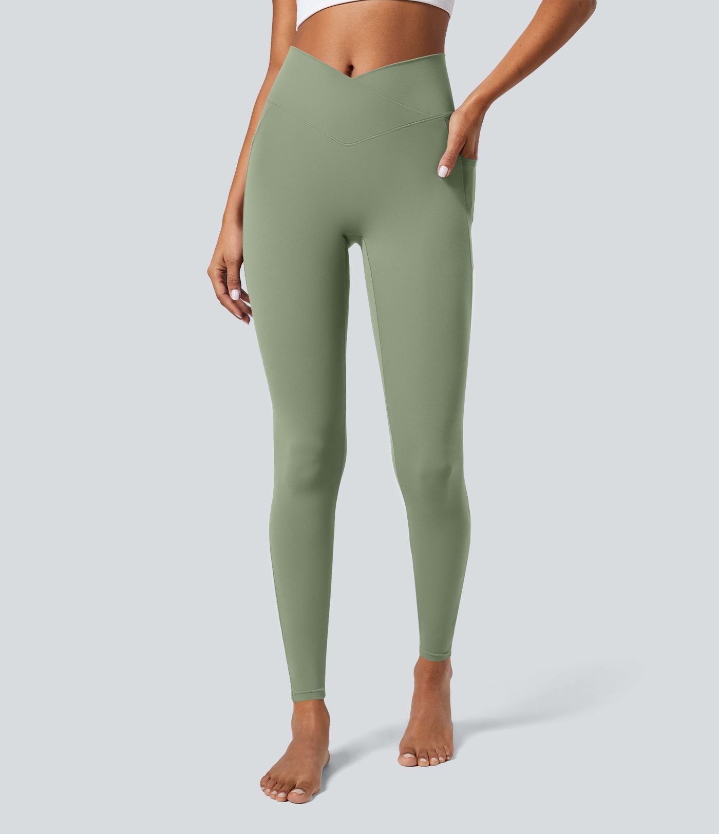 Softlyzero™ Legging Unis Poches Croisées