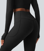 Legging bootcut polaire thermique yoga gainant modelant taille haute Halara UltraSculpt™ Heat avec poches