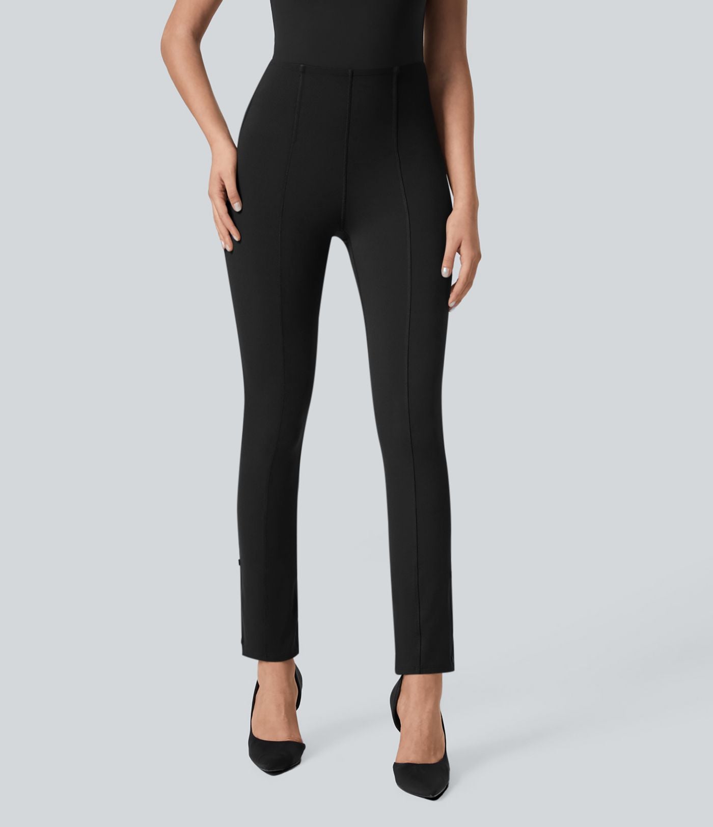 Pantalon de travail 7/8 gainant taille haute avec ourlet ajustable Halara Flex™