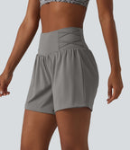 Short de yoga SoftlyZero™ Airy taille très haute 2-en-1 effet frais InstantCool 12,5 cm avec poches