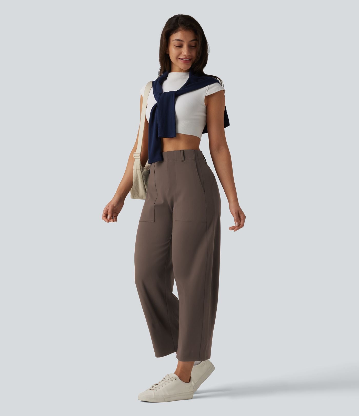 Pantalon barrel DayStretch taille haute avec poches