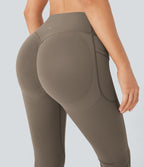Pantalon de yoga à coupe bootcut gainant galbant taille haute avec effet scrunch et poches Halara UltraSculpt™