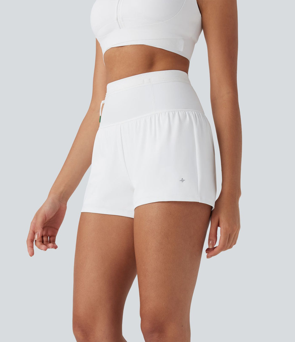 Short de course SpeedWave™ taille haute mesh contrastant 2-en-1 séchage rapide avec multiples poches