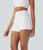 Short de course SpeedWave™ taille haute mesh contrastant 2-en-1 séchage rapide avec multiples poches