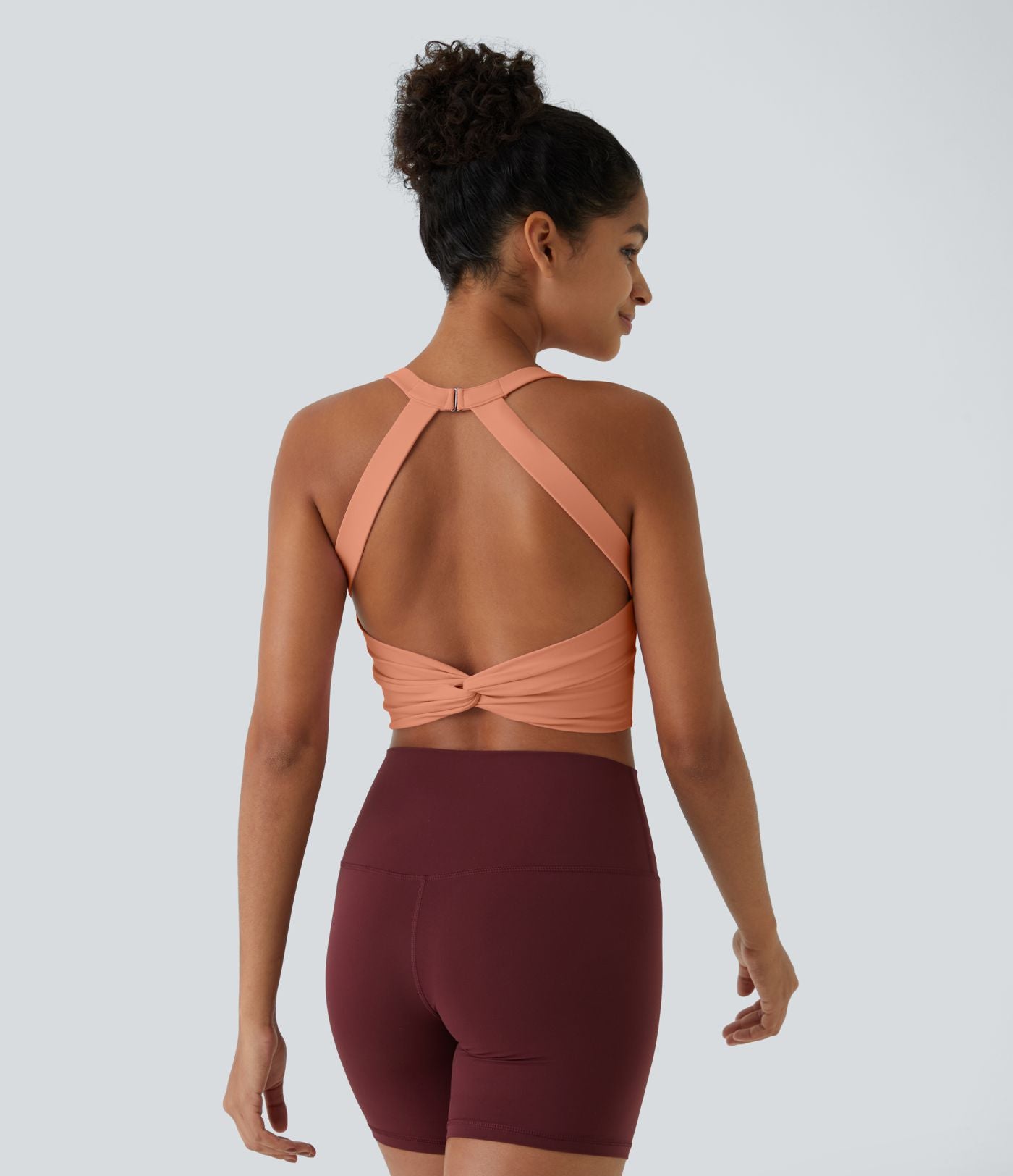 Débardeur yoga court SoftlyZero™ Plush à découpes A-C