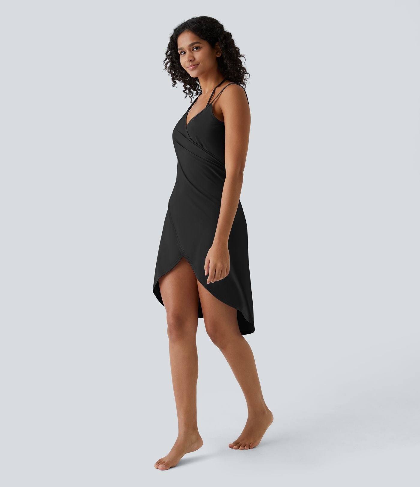 Robe de Plage Fines bretelles croisée dos nu effet portefeuille effet frais InstantCool