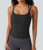 Débardeur yoga SoftlyZero™ Plush double bretelles dos croisé longueur étendue