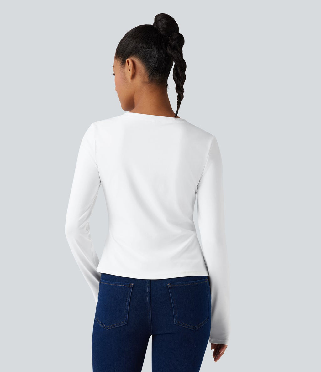 Haut col henley manches longues