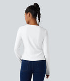 Haut col henley manches longues