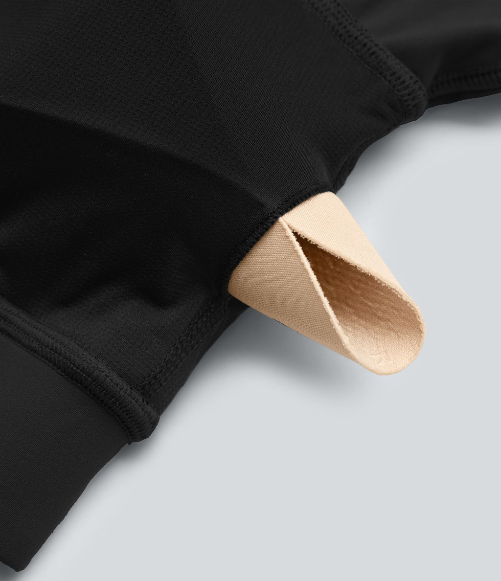 Haut de sport court Halara UltraSculpt™ à col V avec ourlet croisé, manches courtes, coussinets amovibles, bonnets E à G