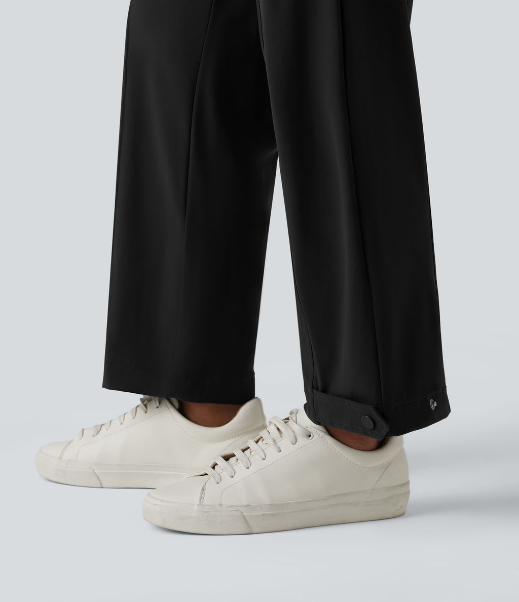 Pantalon cargo décontracté effet frais InstantCool séchage rapide taille haute à ourlet ajustable avec poches, protection solaire UPF40+