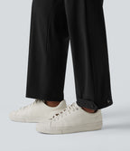 Pantalon cargo décontracté effet frais InstantCool séchage rapide taille haute à ourlet ajustable avec poches, protection solaire UPF40+