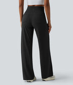 Pantalon de yoga jambes droites taille haute gainant Halara UltraSculpt™ avec poches