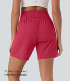 Short de yoga SoftlyZero™ Airy 2-en-1 taille très haute avec poches et effet frais InstantCool 17,5 cm