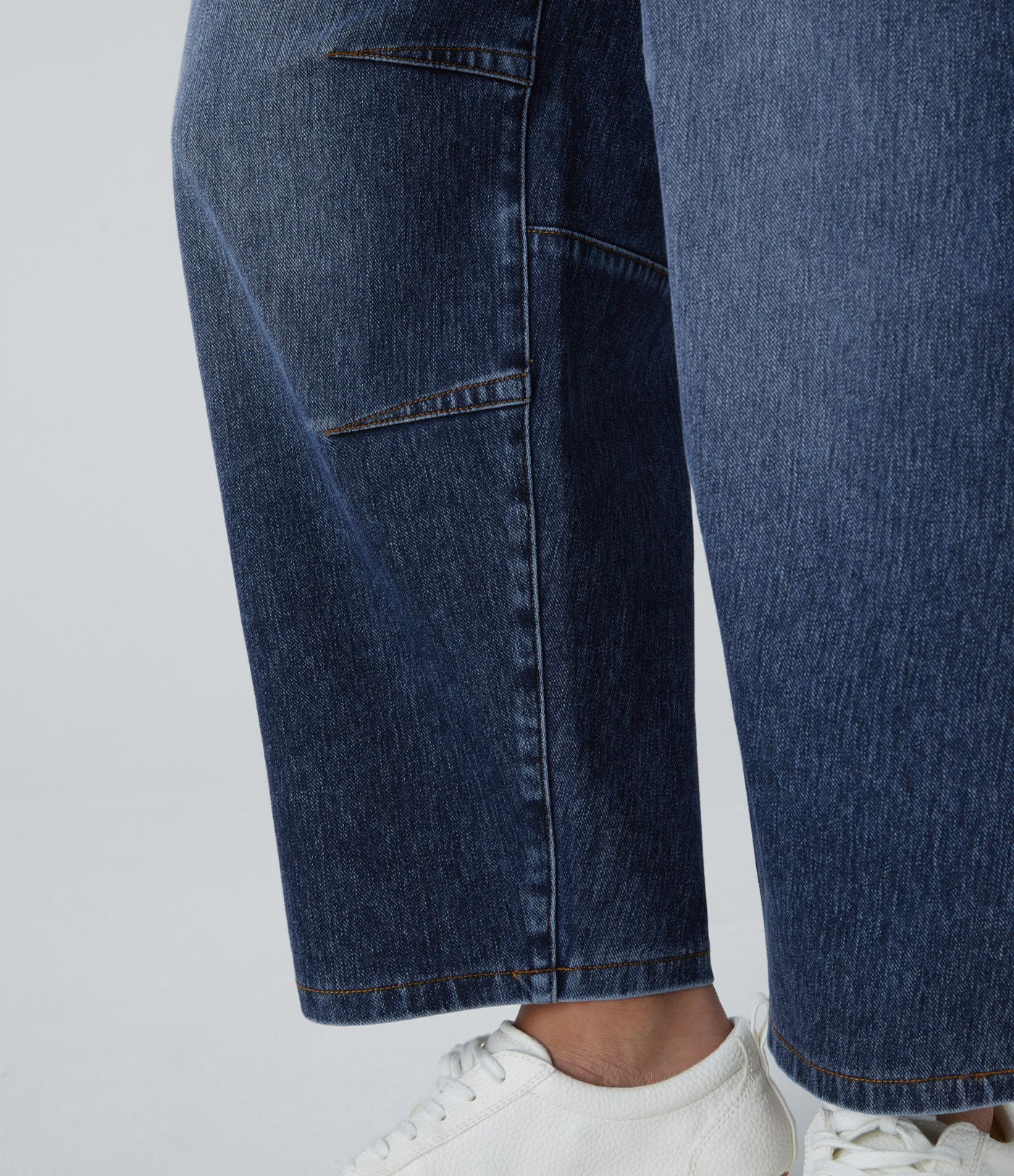 Jean Barrel 7/8 taille basse Halara Flex™ avec poches zippées
