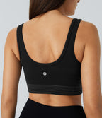 Brassière de sport SpeedWave™ à séchage rapide, maintien moyen, col en U, dos nu et motif rayé