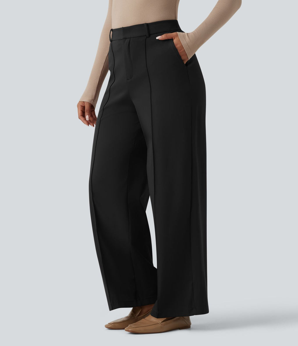 Pantalon tailleur Halara Flex™ DayStretch large taille haute avec poches