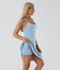 Softlyzero™ Airy Robe Sport de Yoga Plus Longue Dos Nu Découp Bretelles Réglables et Poches