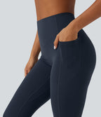 Pantalon de yoga à coupe bootcut gainant galbant taille haute avec effet scrunch et poches Halara UltraSculpt™