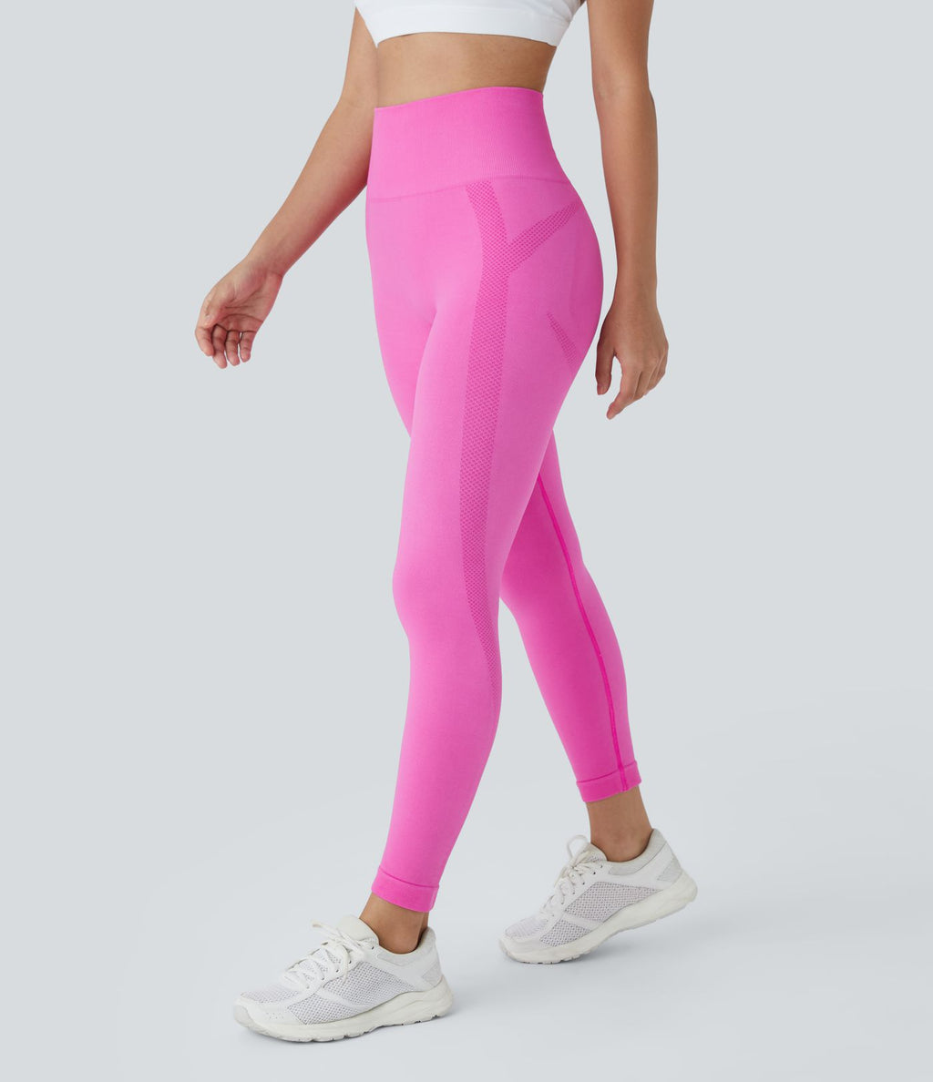 Legging yoga 7/8 taille haute froncé sans couture OneForm Seamless Flow