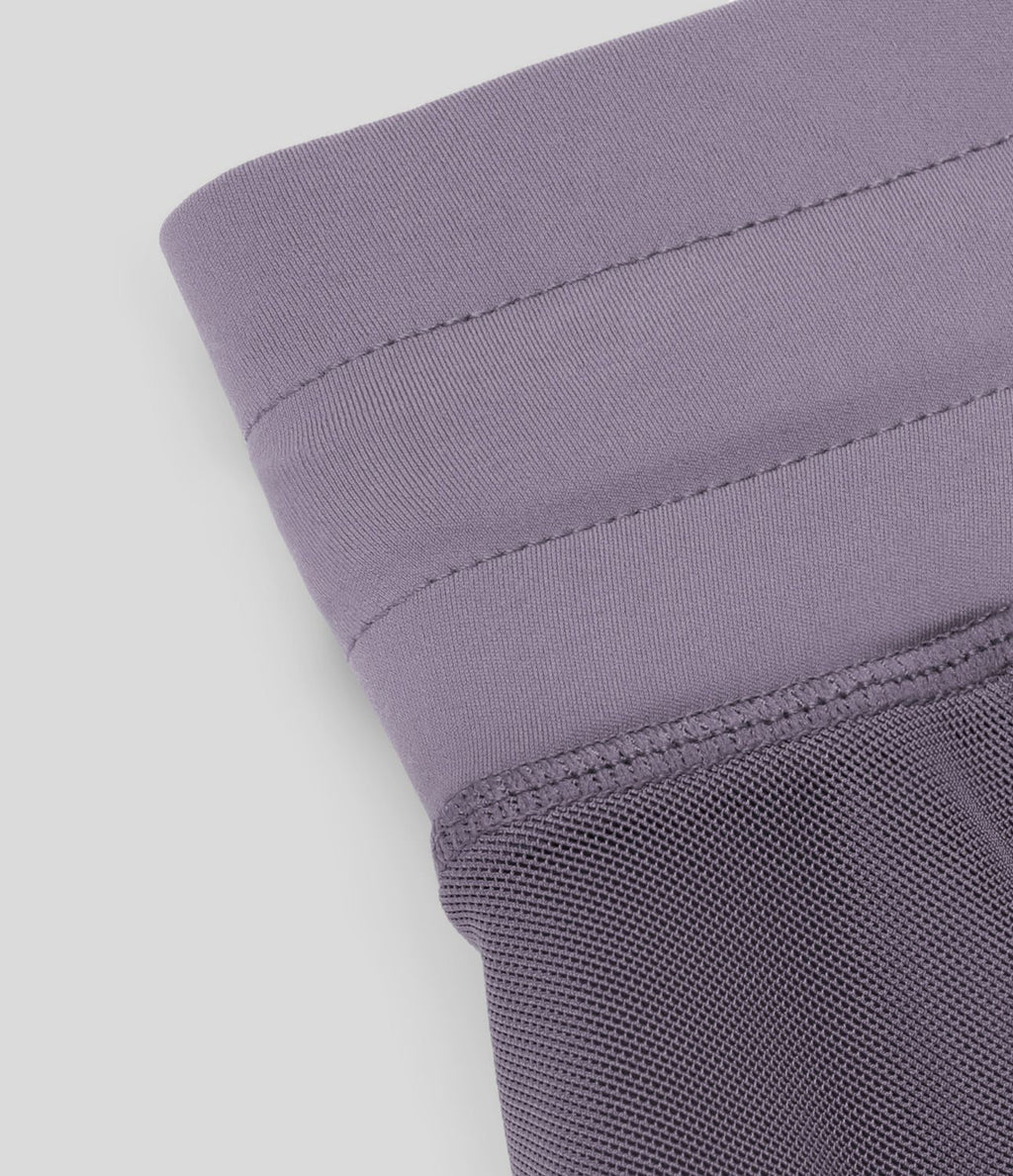 Jupe Casual Évasée Fluide 2 en 1 en Maille Contrastée Taille Haute Cordon de Serrage Poche Latérale