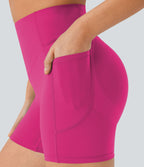 Short cycliste 12,5 cm d'entraînement gainant galbant taille haute avec effet scrunch et poches Halara UltraSculpt™