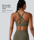 Brassière de sport à maintien moyen avec dos croisé, boucle réglable et brassière intégrée en mesh respirant, effet frais InstantCool, séchage rapide, protection solaire UPF50+