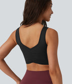OneForm Brassière de sport de yoga sans coutures maintien léger avec découpes et soutien-gorge intégré réversible