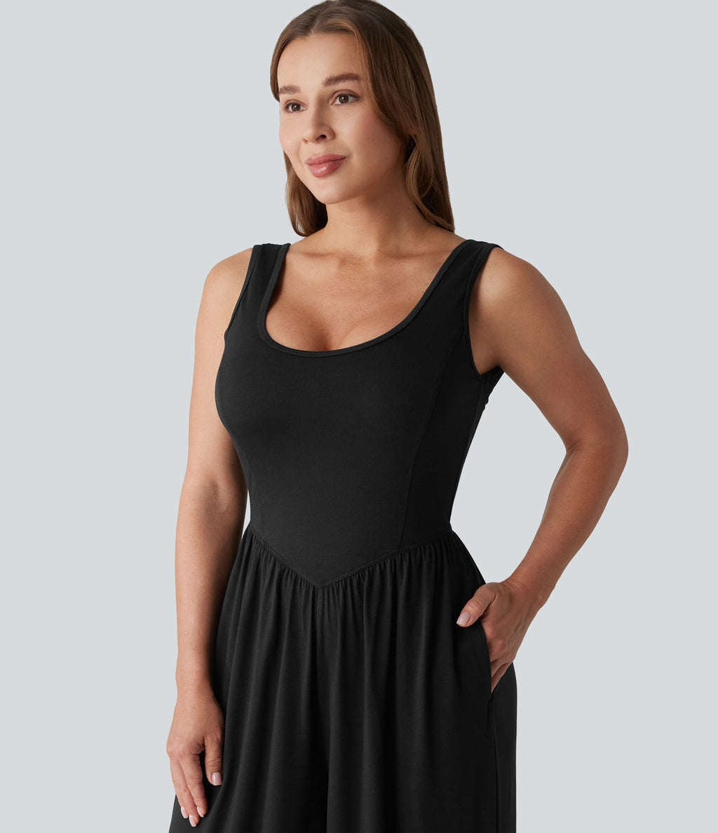 Combinaison casual large col U avec poches - Édition Easy Peasy