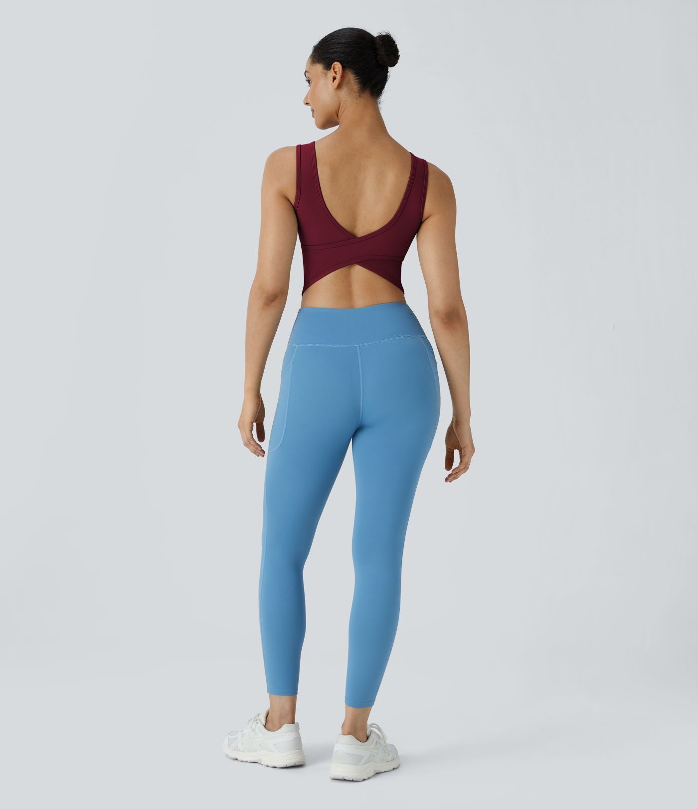 Débardeur danse barre ballet col U croisé A-D