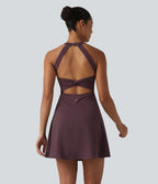 Robe de tennis courte 2-en-1 SoftlyZero™ Airy effet frais InstantCool avec brassière intégrée, color block et poches, accès facile Easy Peasy, protection solaire UPF50+