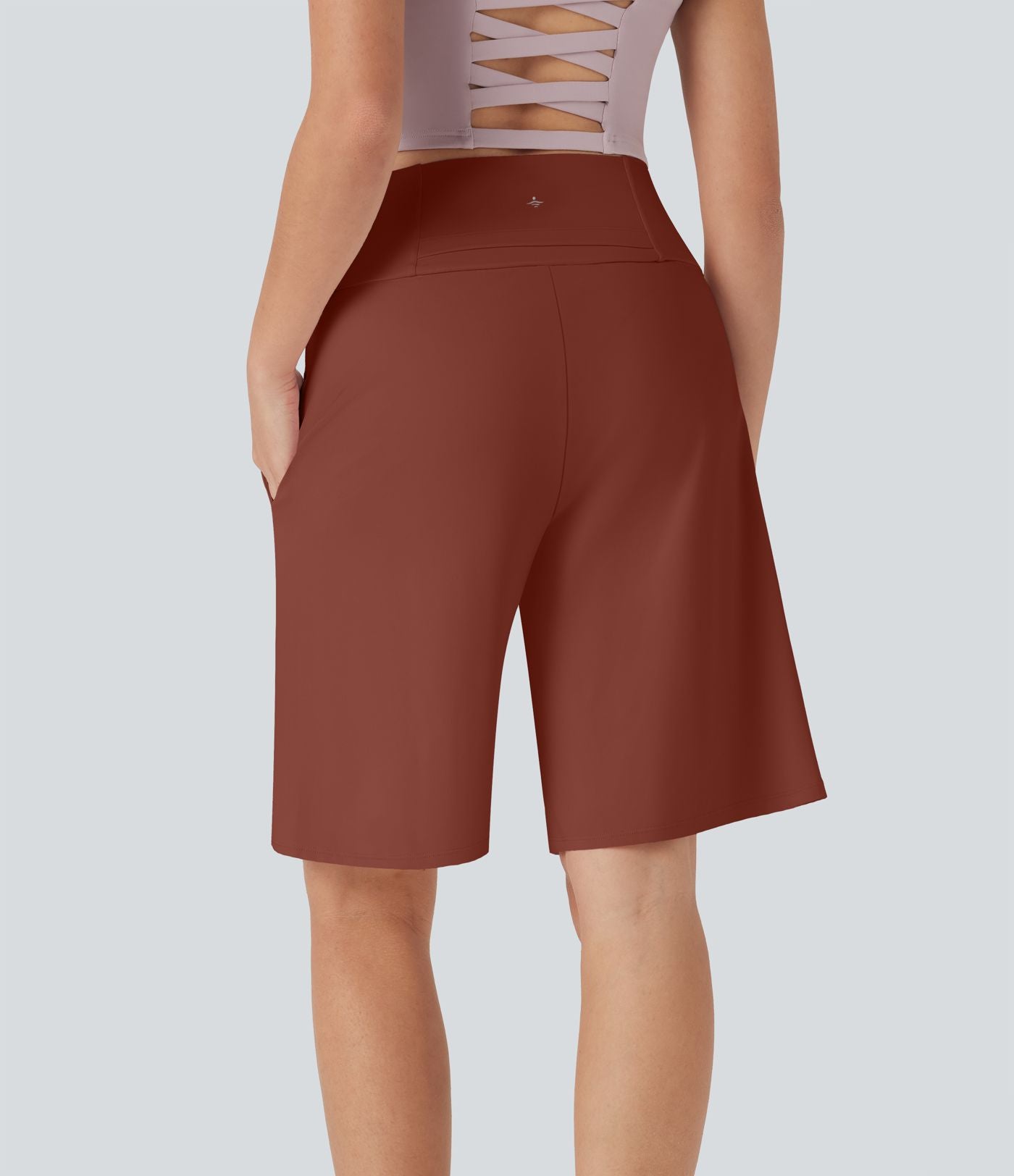 Bermuda SoftlyZero™ Airy de yoga taille haute avec poches multiples et effet frais InstantCool