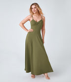 Robe de Vacances Fluide Bretelles Réglables Dos en U Torsadé Évas