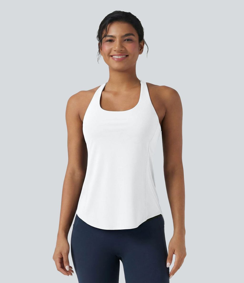 Débardeur running Halara UltraSculpt™ col rond dos croisé bonnets E-G