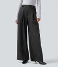 Pantalon de travail Halara Flex™ ample à rayures, taille haute, avec poches