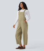 Salopette denim Halara Flex™ 7/8 coupe barrel avec poches