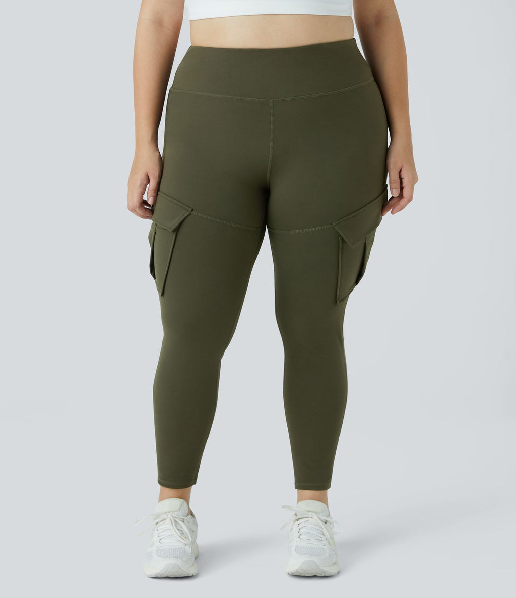 Legging yoga grande taille ajusté cargo 7/8 taille haute DayStretch avec poches