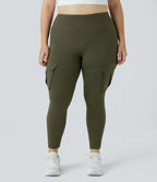 Legging yoga grande taille ajusté cargo 7/8 taille haute DayStretch avec poches