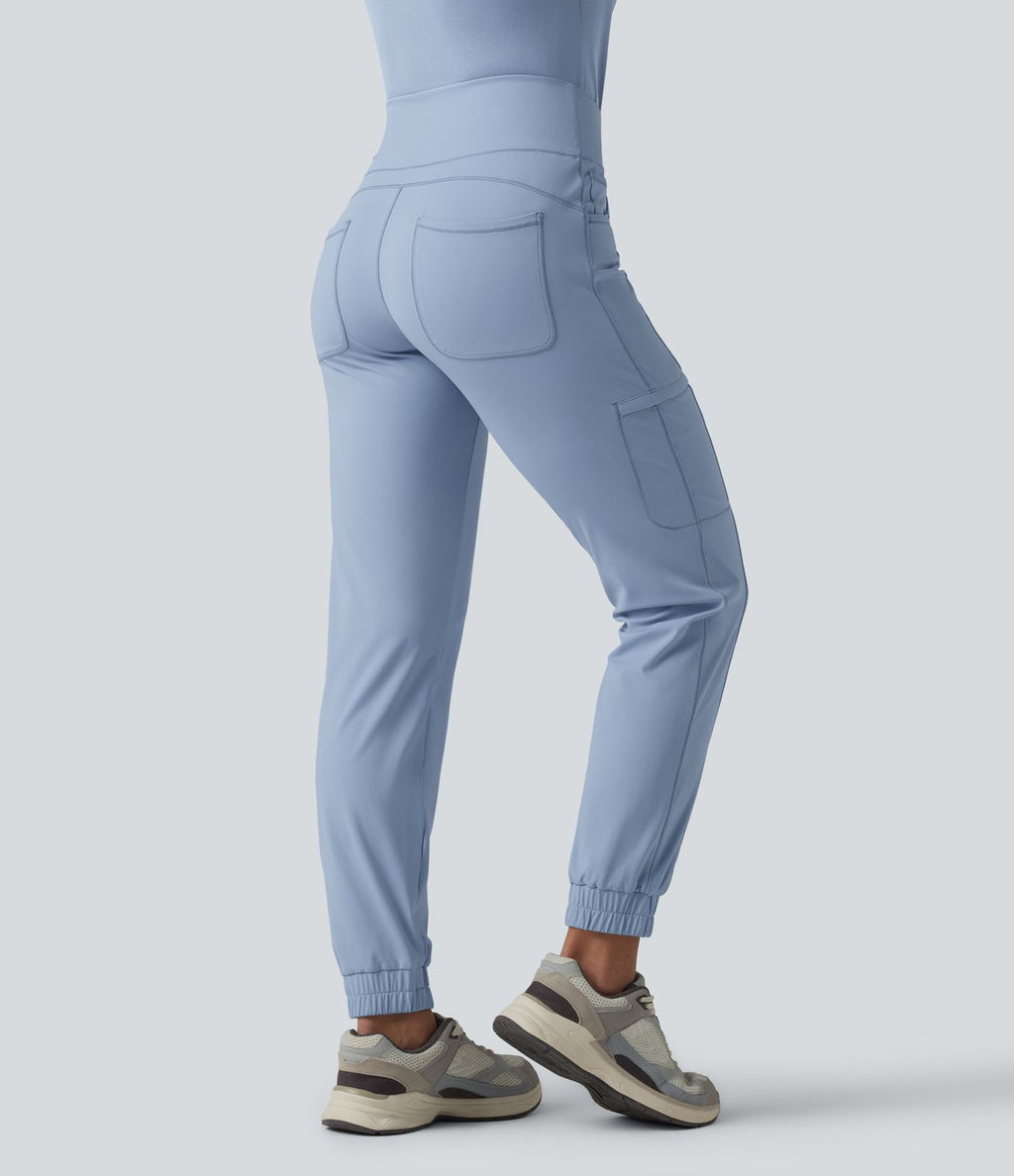 Jogging cargo décontracté SoftlyZero™ Airy à taille mi-haute, cordon de serrage, à effet frais InstantCool, avec poches