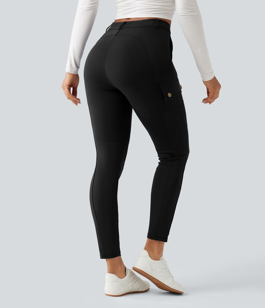 Pantalon cargo DayStretch taille haute galbant effet liftant fessiers avec poches
