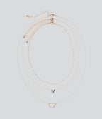 Ensemble de colliers pendentifs lettre + cœur