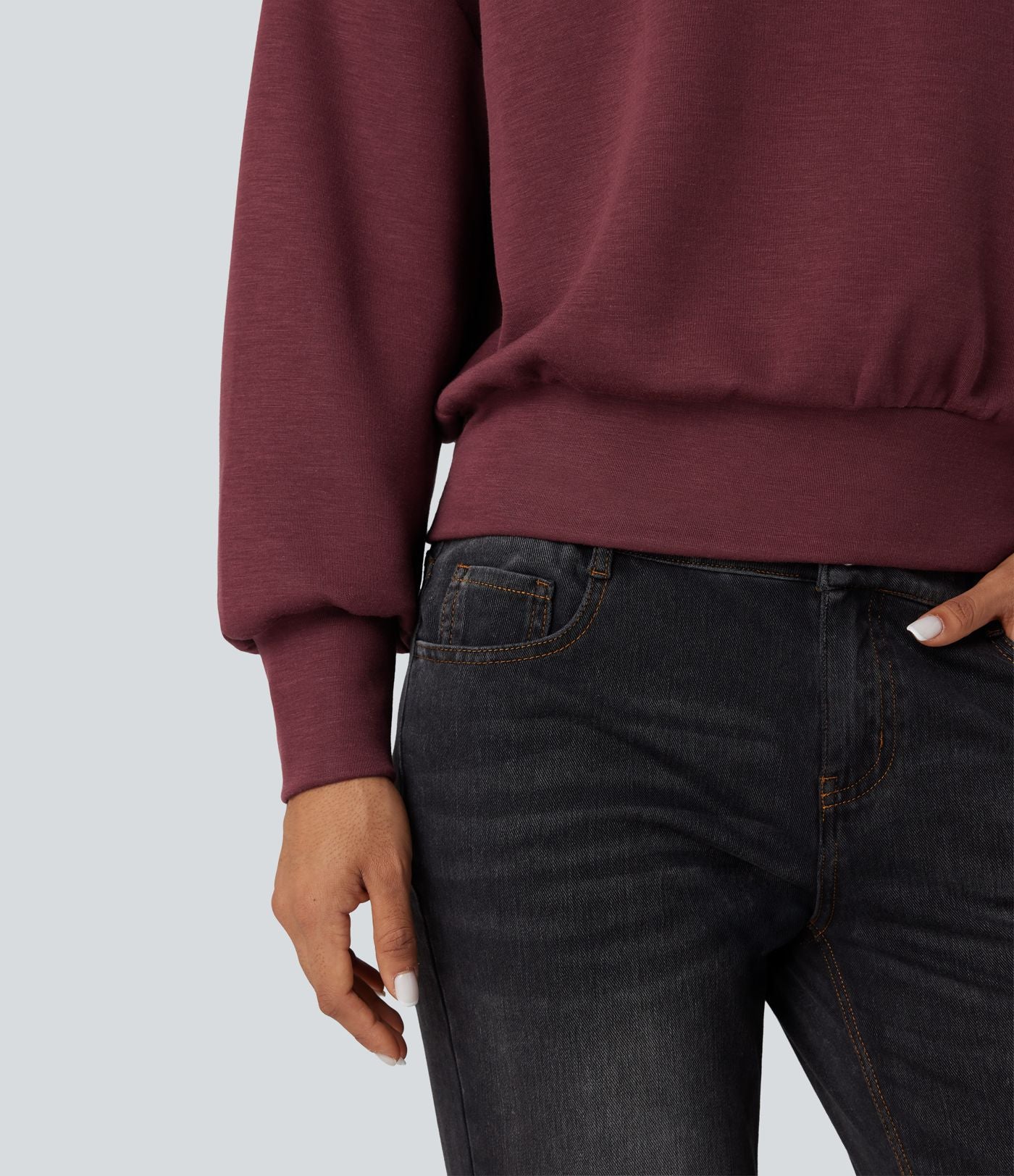 Sweat-shirt oversize SpacerTek™ col tunnel et demi-fermeture éclair
