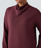 Sweat-shirt décontracté SpacerTek™ col bénitier et manches longues