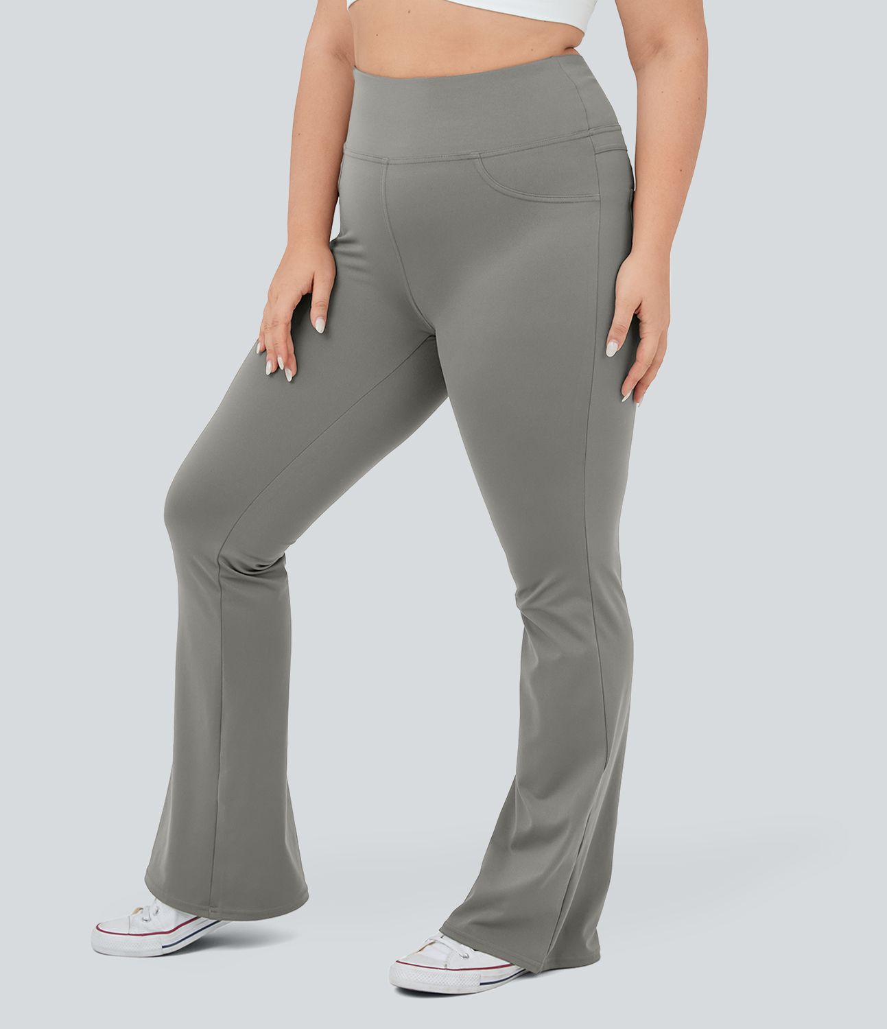 Legging yoga évasé grande taille taille haute DayStretch avec poches