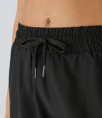 Short 12,5cm Running Fluide 2 en Taille Mi-Haut Cordon de Serrage Mesh Contrastant