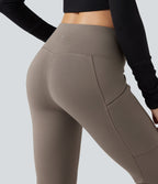 Legging de randonnée 7/8 en molleton taille haute avec cordon et poche