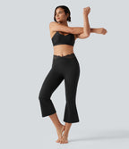 Legging de yoga flare Halara UltraSculpt™ longueur mollet avec dentelle contrastée et poches
