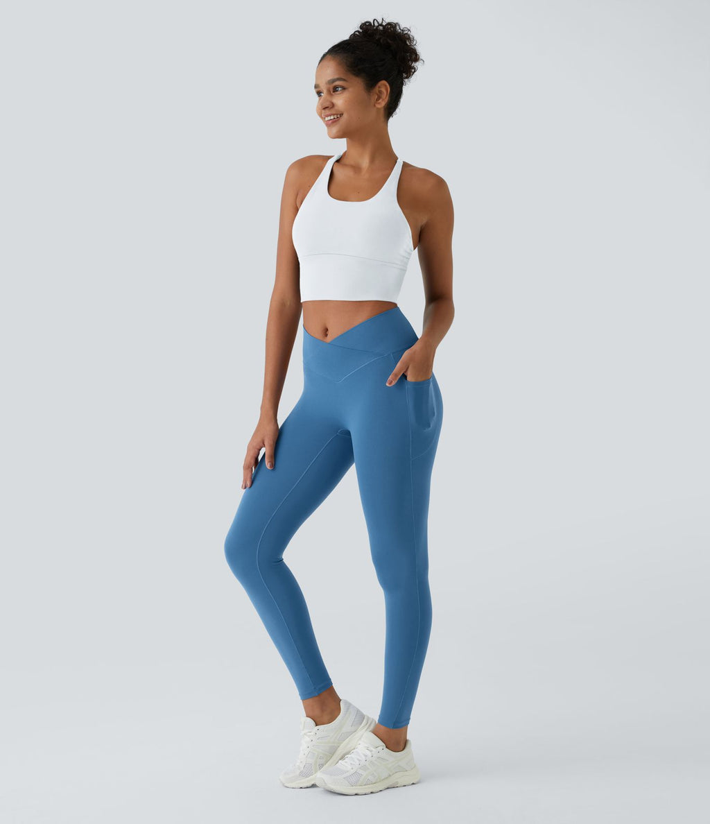 Softlyzero™ Legging Unis Poches Croisées